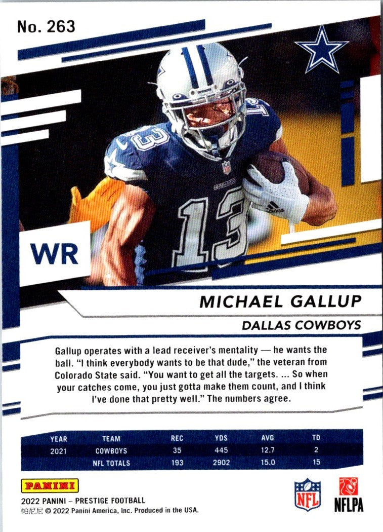 2022 Panini Prestige Michael Gallup