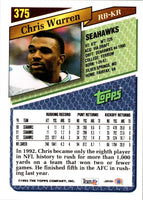 1993 Topps Chris Warren #375