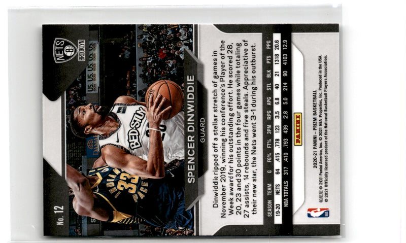 2020 Panini Prizm Spencer Dinwiddie