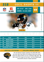 2011 Score Cecil Shorts III #318 Rookie