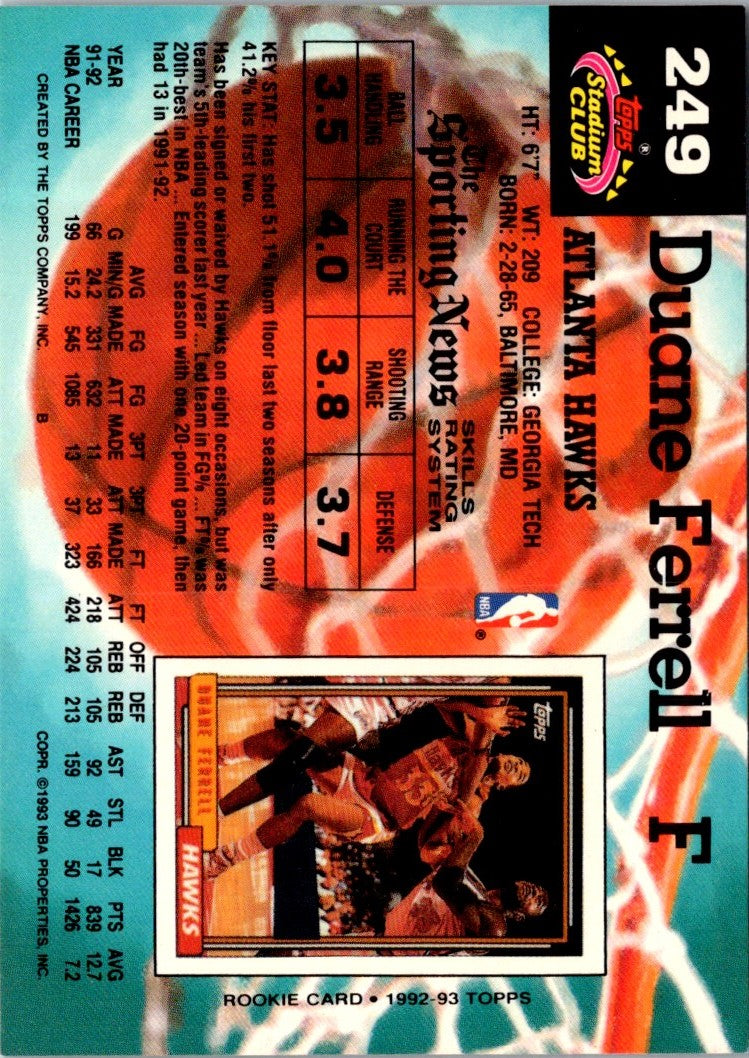 1992 Stadium Club Duane Ferrell