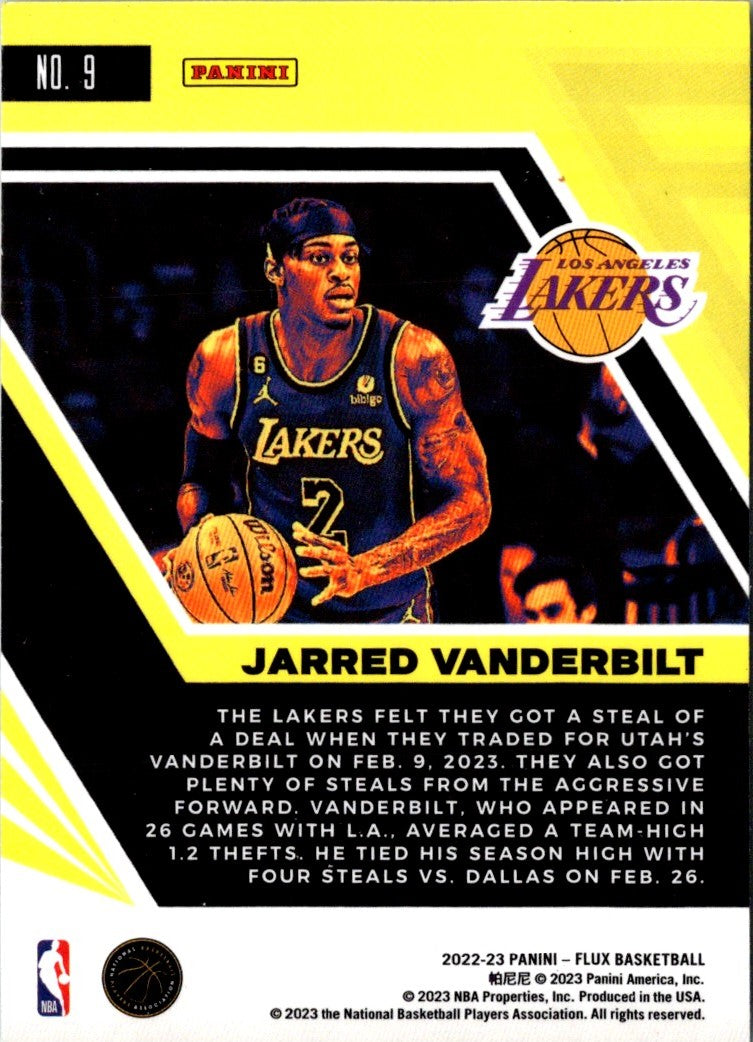 2022 Panini Flux Jarred Vanderbilt