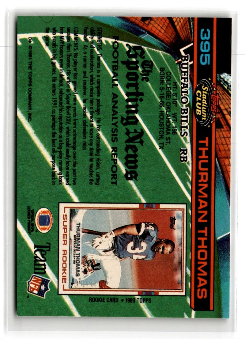 1991 Stadium Club Thurman Thomas