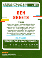 2023 Donruss Holo Blue Ben Sheets #209