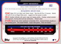 2015 Bowman Draft Picks & Prospects Chrome Blue Sky Refractors Jeff Hendrix #192