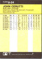 1986 Fleer Update John Cerutti #U-24