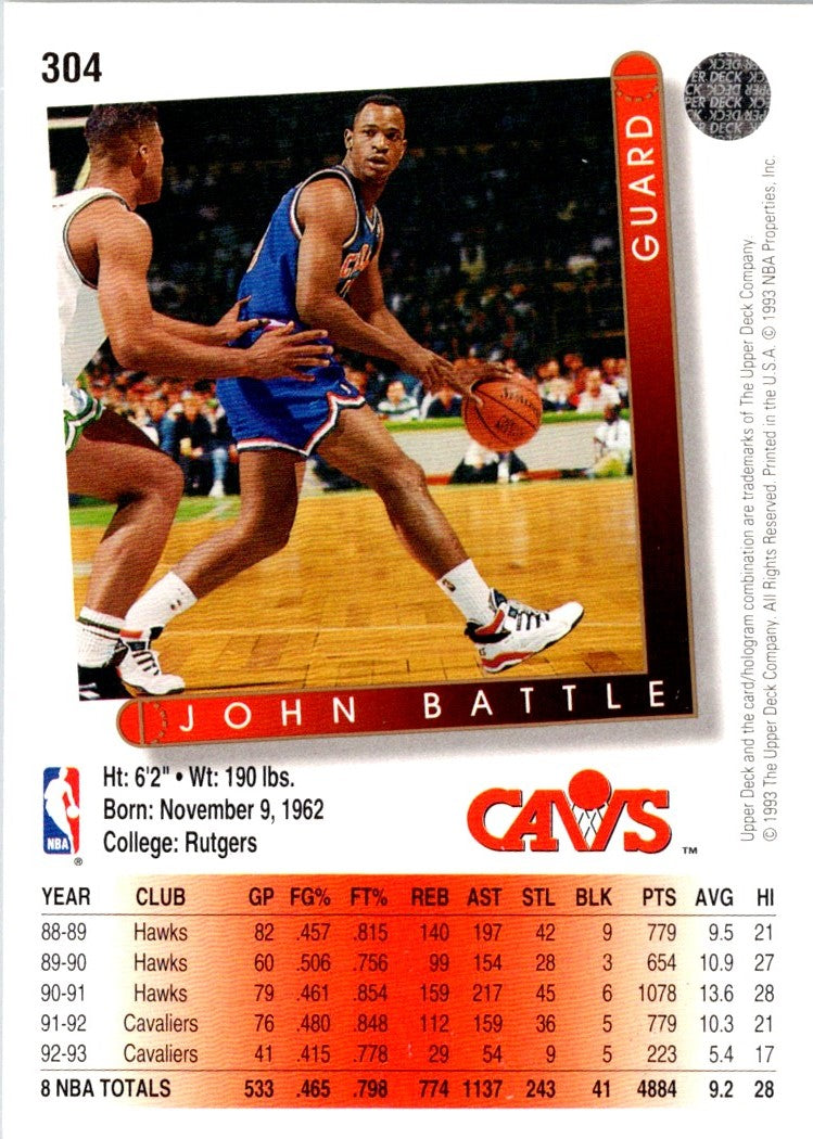 1993 Upper Deck John Battle