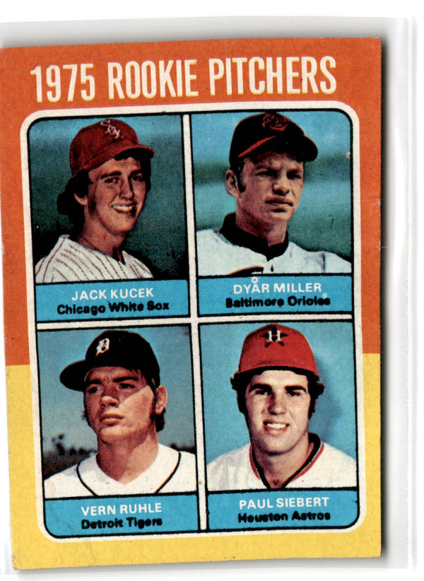 1975 Topps Rookie Pitchers - Jack Kucek/Dyar Miller/Vern Ruhle/Paul Siebert #614 Rookie