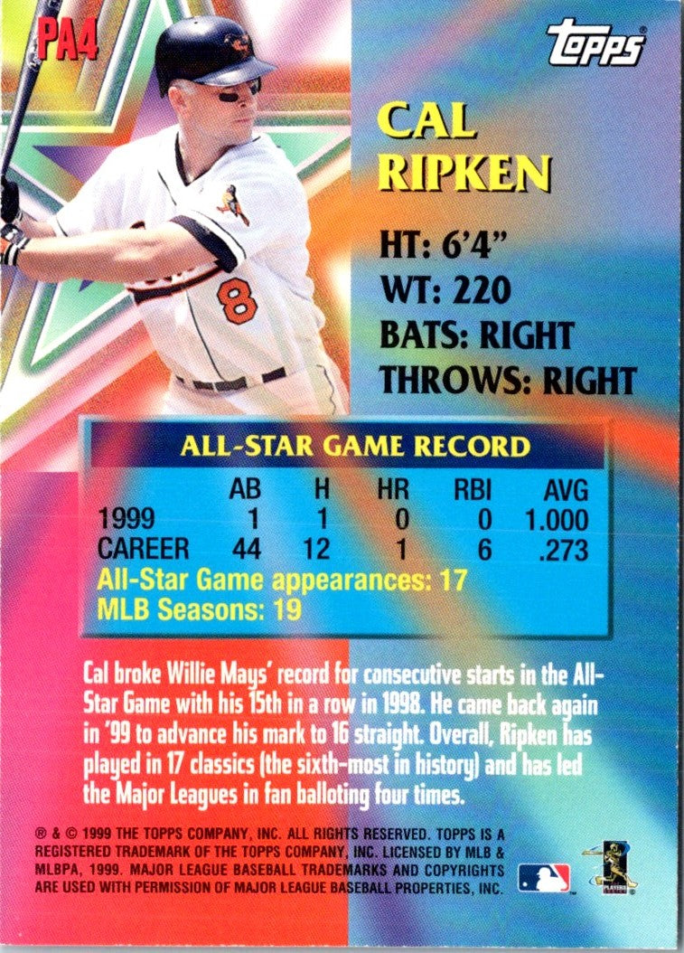 2000 Topps Perennial All-Stars Cal Ripken Jr.