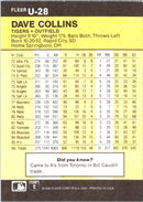 1986 Fleer Update Dave Collins
