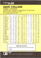 1986 Fleer Update Dave Collins #U-28