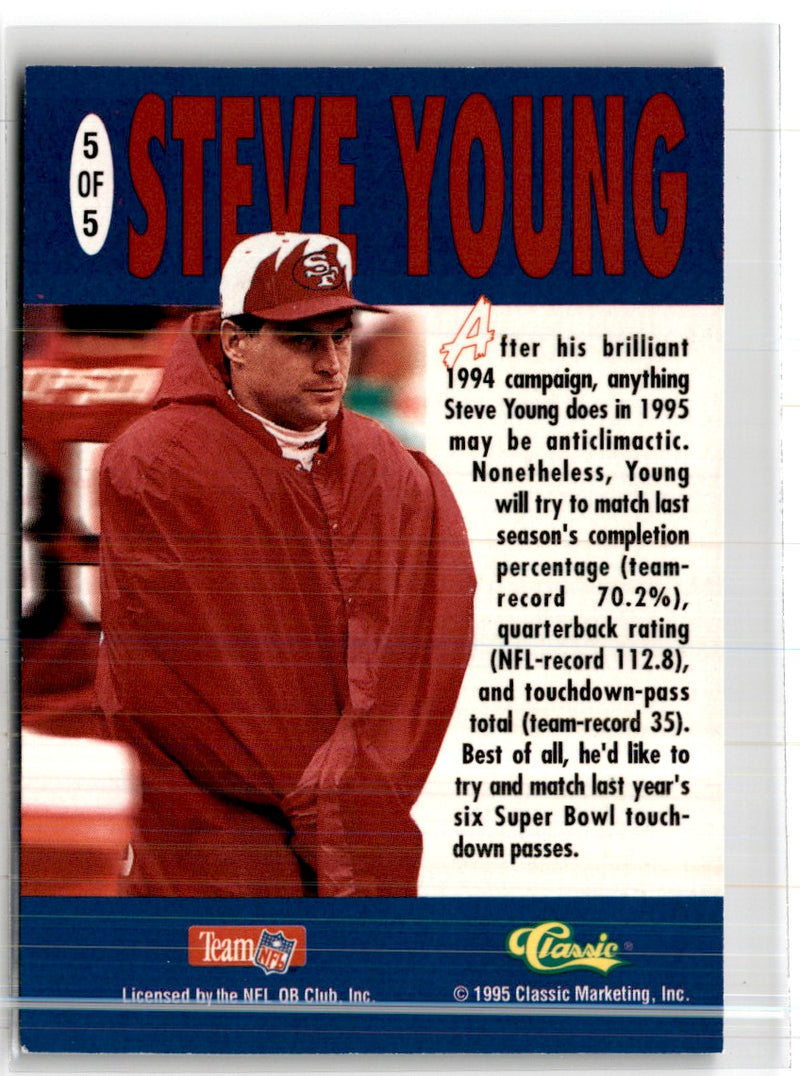 1995 Classic Images Limited Live Focused Blue Steve Young/Jerry Rice