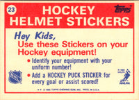 1985 Topps Sticker Inserts Montreal Canadiens #23