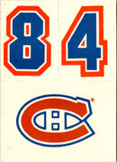 1985 Topps Sticker Inserts Montreal Canadiens