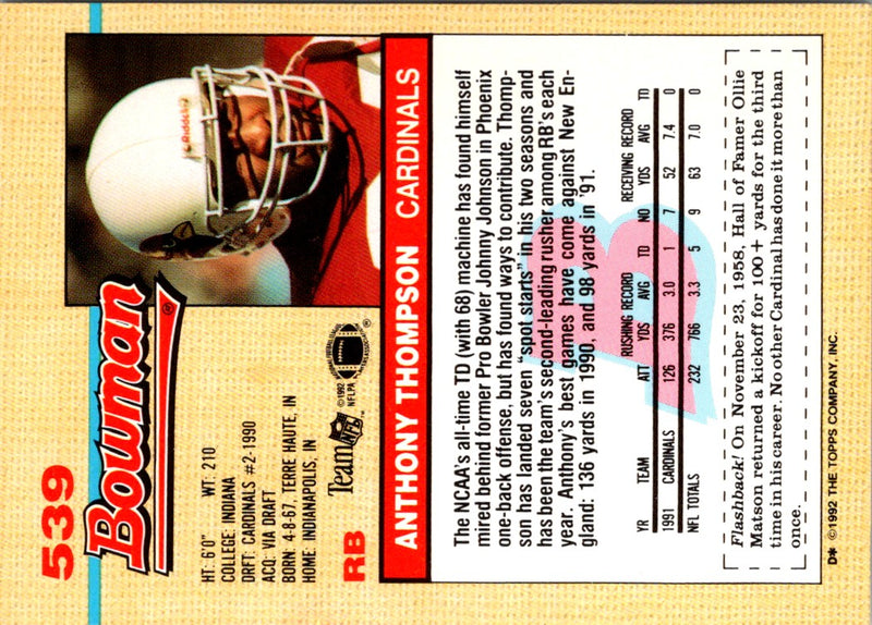 1992 Bowman Anthony Thompson