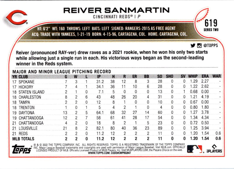 2022 Topps Reiver Sanmartin