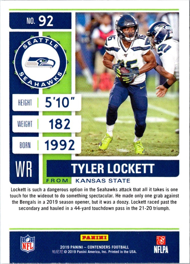 2019 Panini Contenders Tyler Lockett