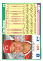 1991 Score Ron Oester #651