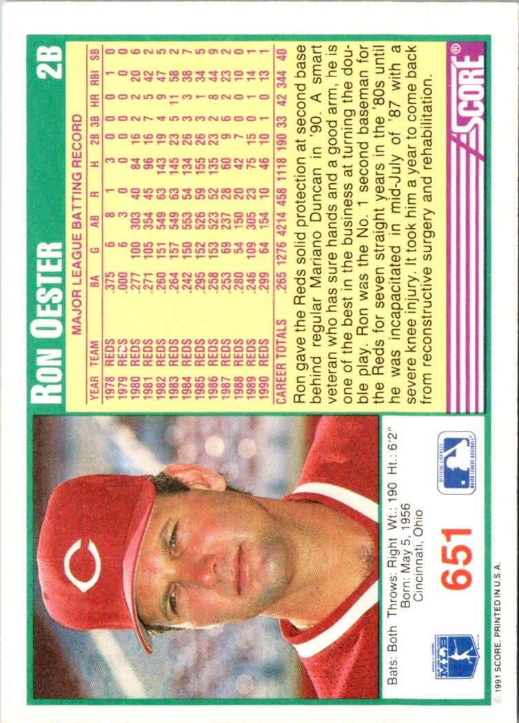 1991 Score Ron Oester