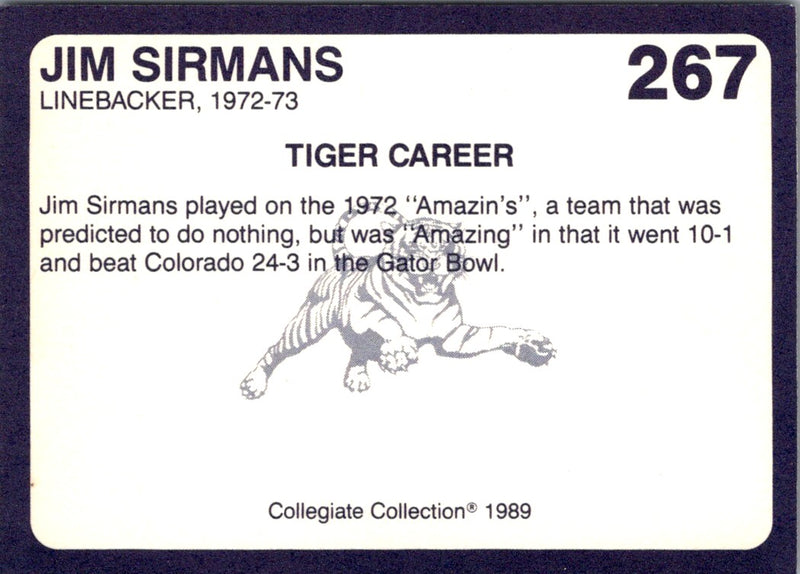 1989 Collegiate Collection Auburn Coke 580 Jim Sirmans