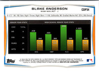 2014 Bowman Draft Picks & Prospects Chrome Blake Anderson #CDP34