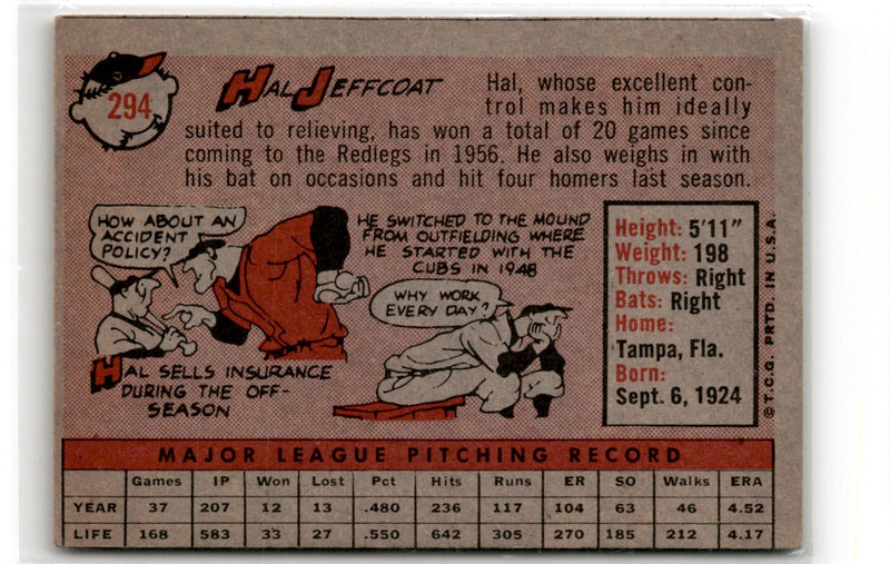 1958 Topps Hal Jeffcoat