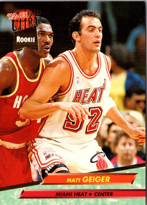 1992 Ultra Matt Geiger #291 Rookie