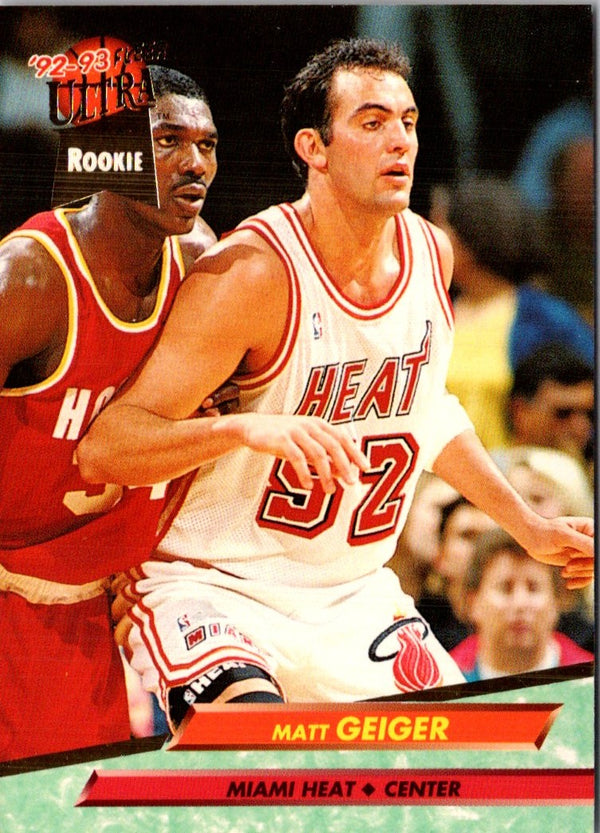 1992 Ultra Matt Geiger #291 Rookie