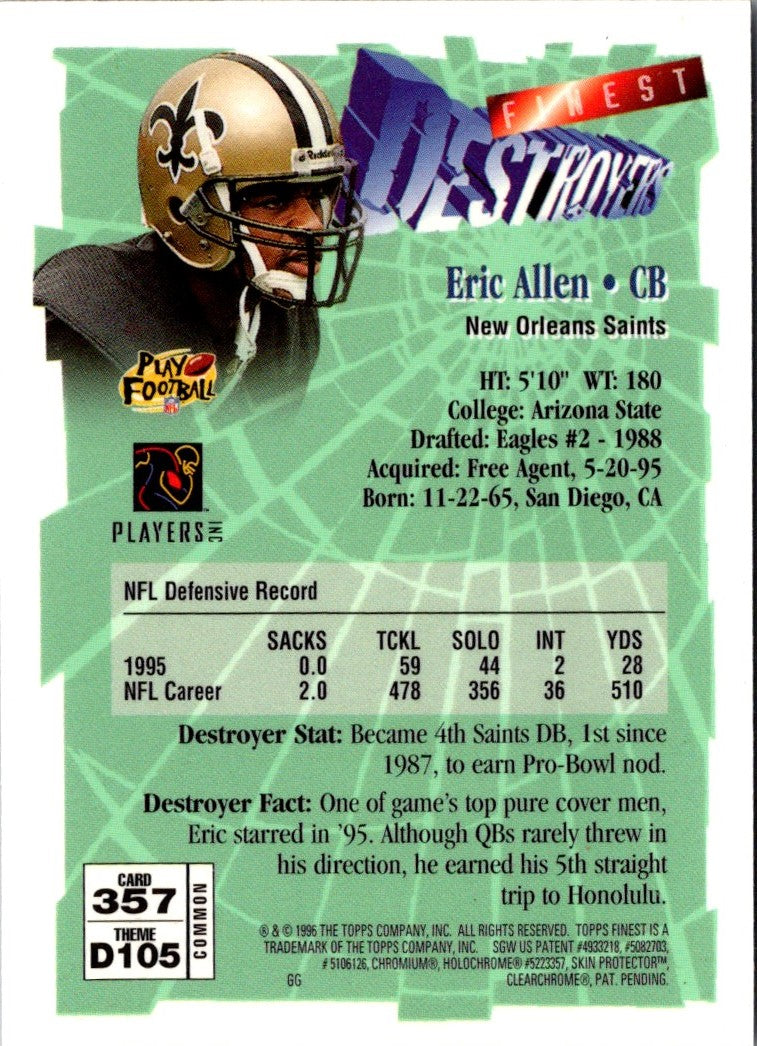 1996 Topps Eric Allen