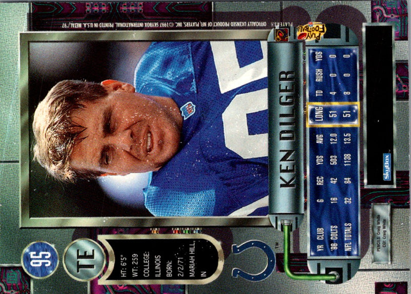 1997 Metal Universe Ken Dilger