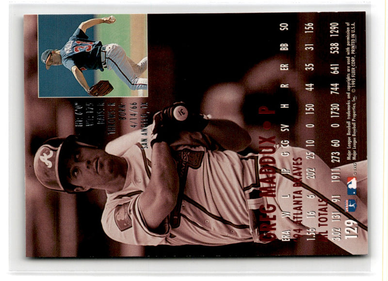 1995 Ultra Strikeout Kings Greg Maddux