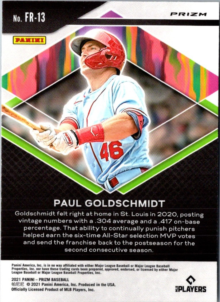 2021 Panini Prizm Fearless Purple Paul Goldschmidt