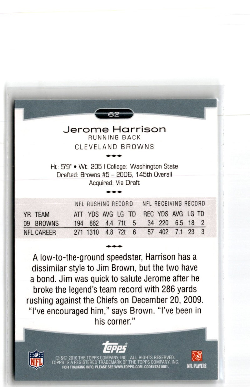 2010 Topps Platinum Jerome Harrison
