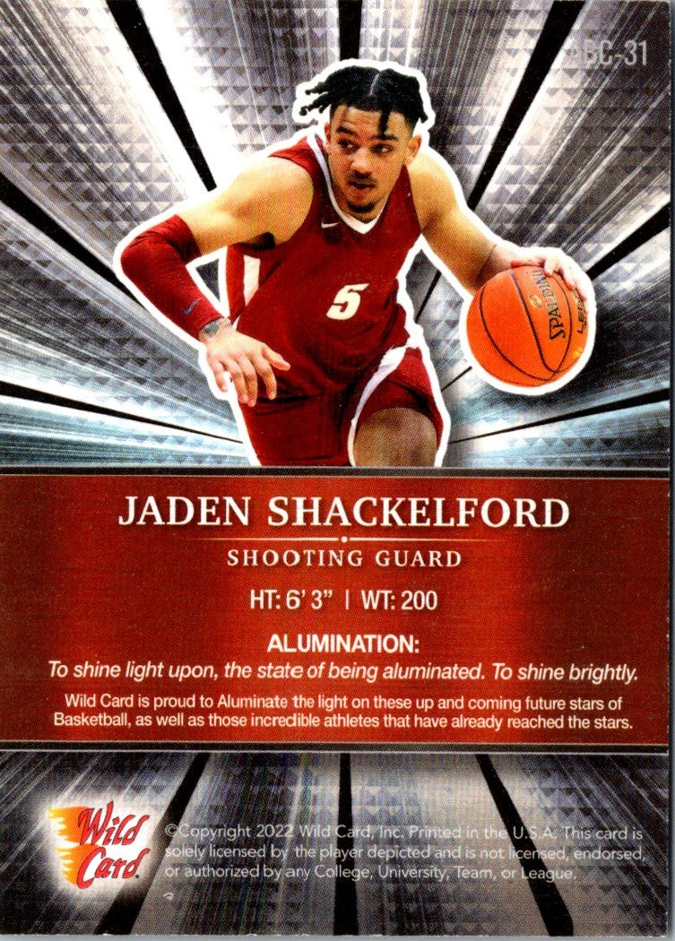 2022 Wild Card Matte Jaden Shackelford