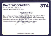 1989 Collegiate Collection Auburn Coke 580 Dave Woodward #374