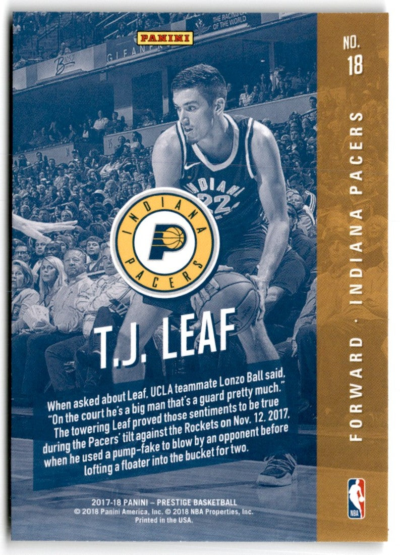 2017 Panini Prestige Rookie Class T.J. Leaf