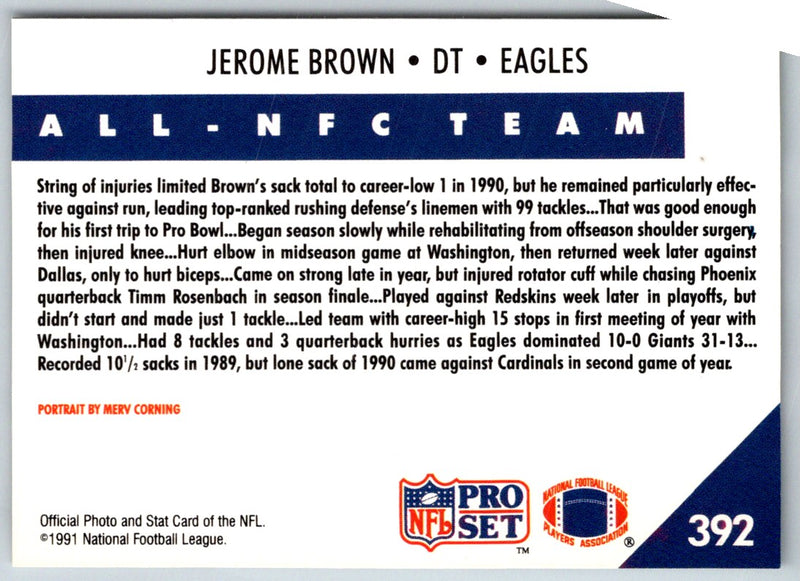 1991 Pro Set Jerome Brown