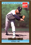 1992 Donruss Coca-Cola Nolan Ryan Nolan Ryan