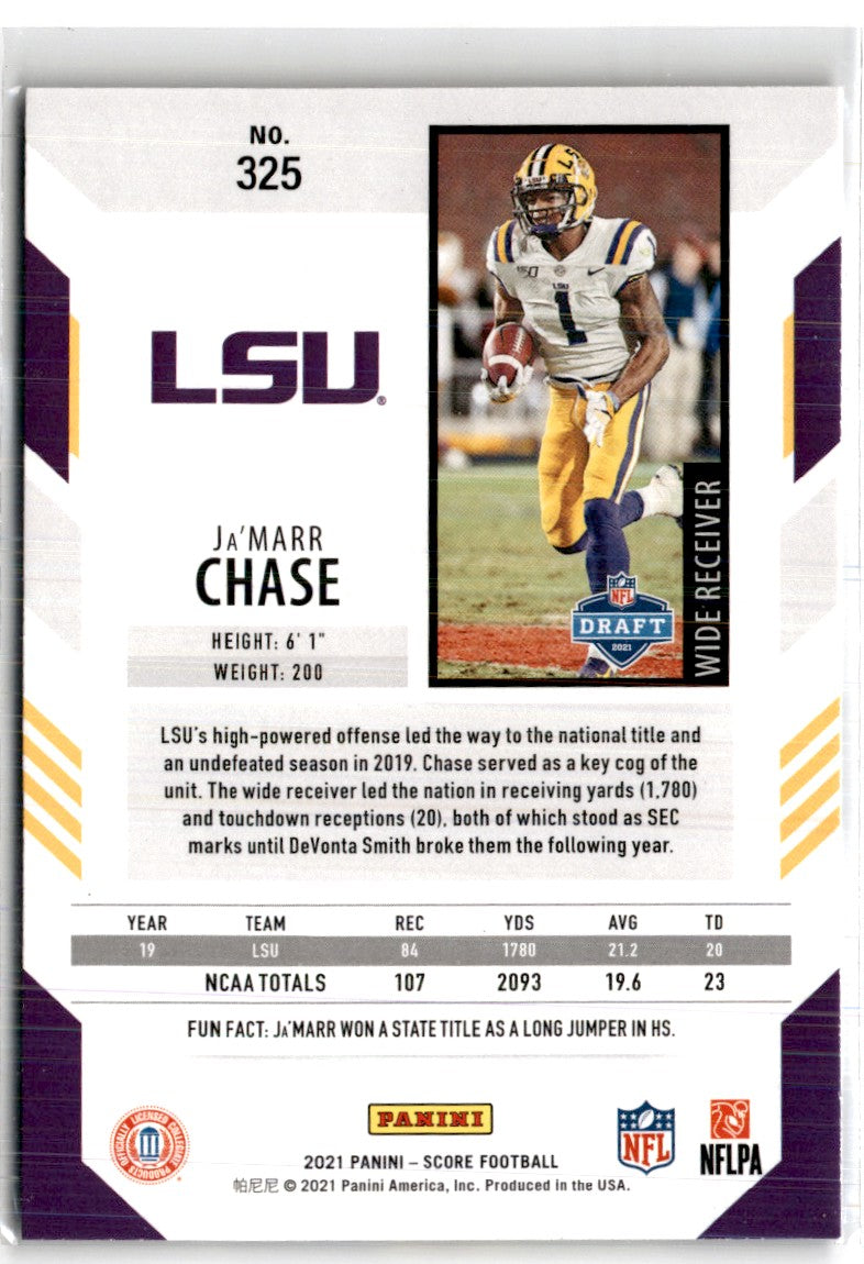 2021 Score Purple Ja'Marr Chase