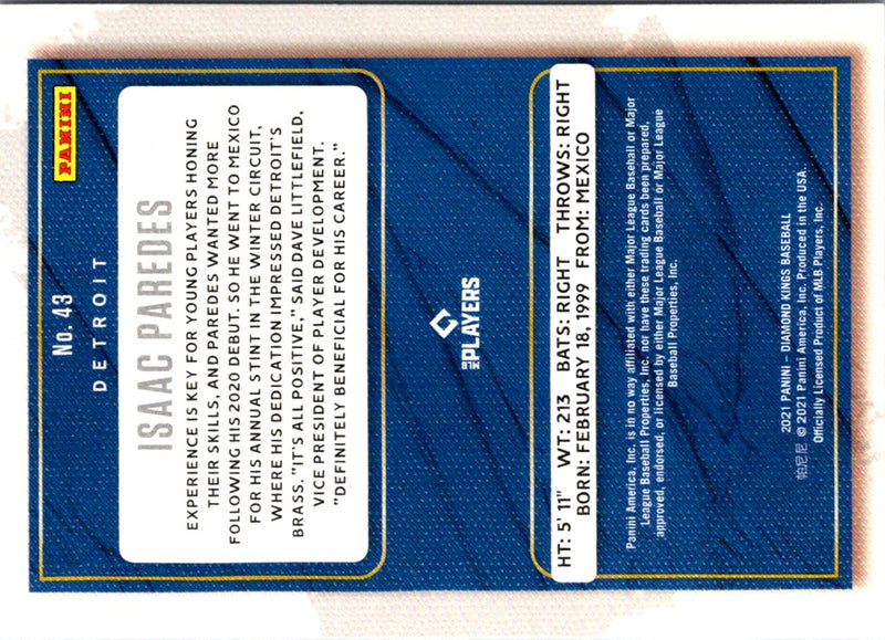 2021 Panini Isaac Paredes