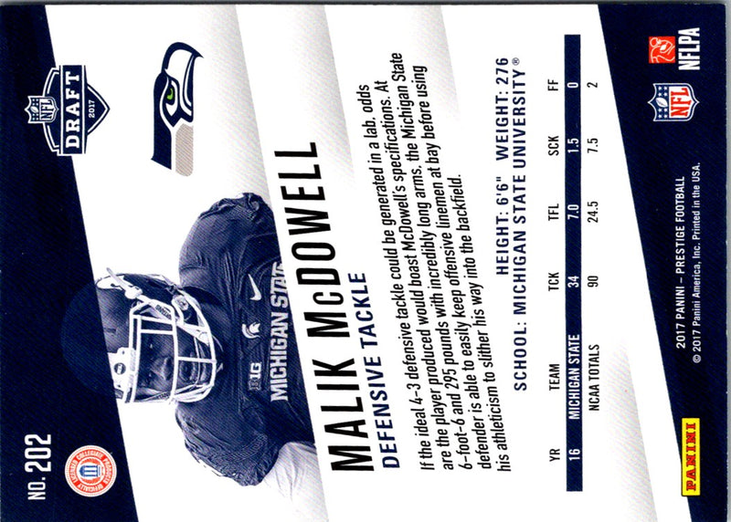 2017 Panini Prestige Malik McDowell