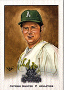 2002 Donruss Diamond Kings Sample Gold Logo Front Stamp Back Catfish Hunter