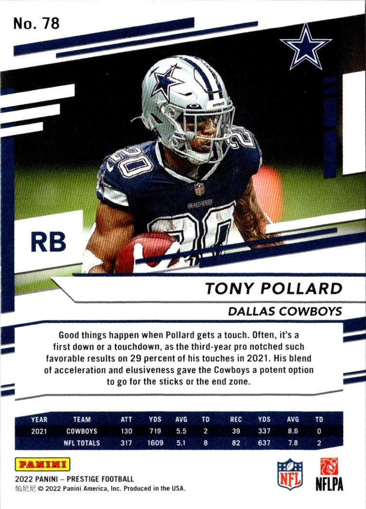 2022 Panini Prizm Green Tony Pollard