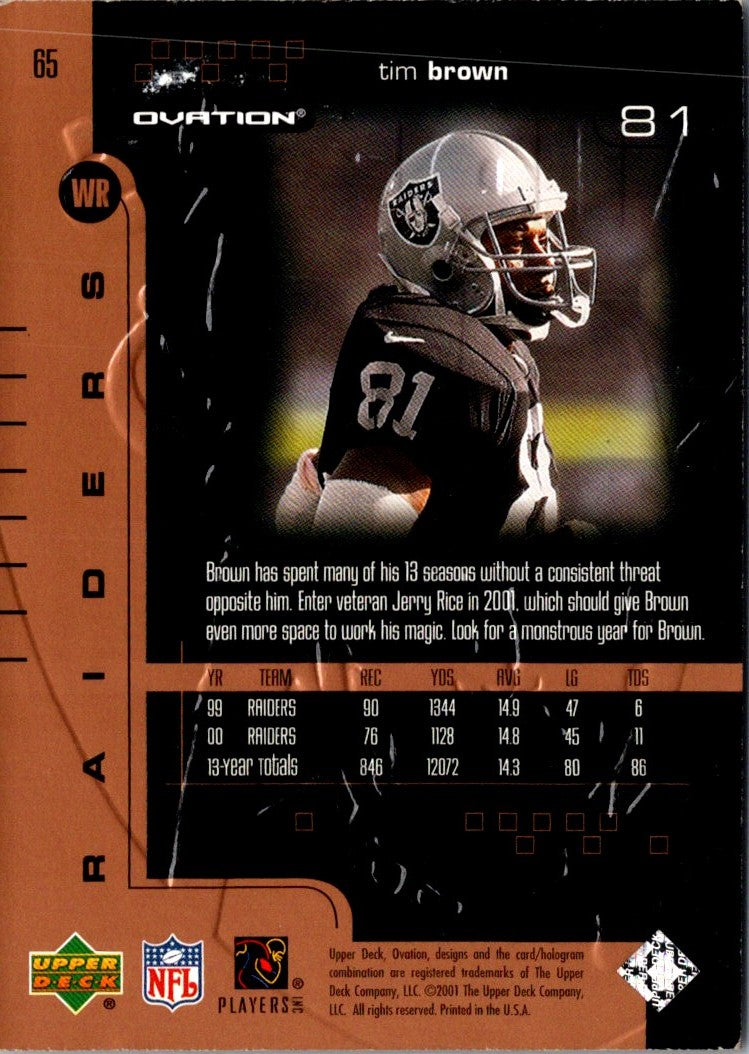 2001 Upper Deck Ovation Tim Brown