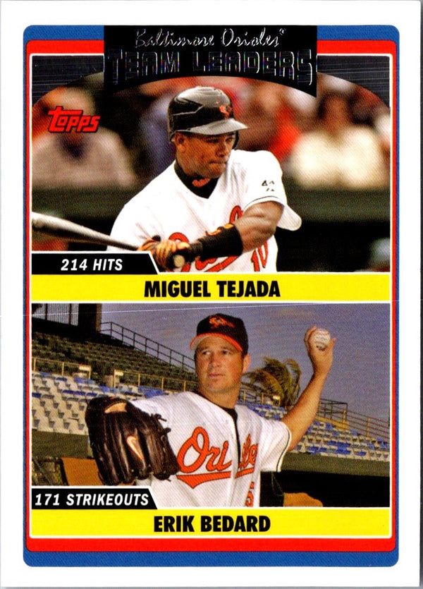 2006 Topps Updates & Highlights Miguel Tejada/Erik Bedard #UH310