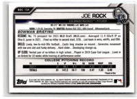 2021 Bowman Draft Chrome Joe Rock #BDC-154