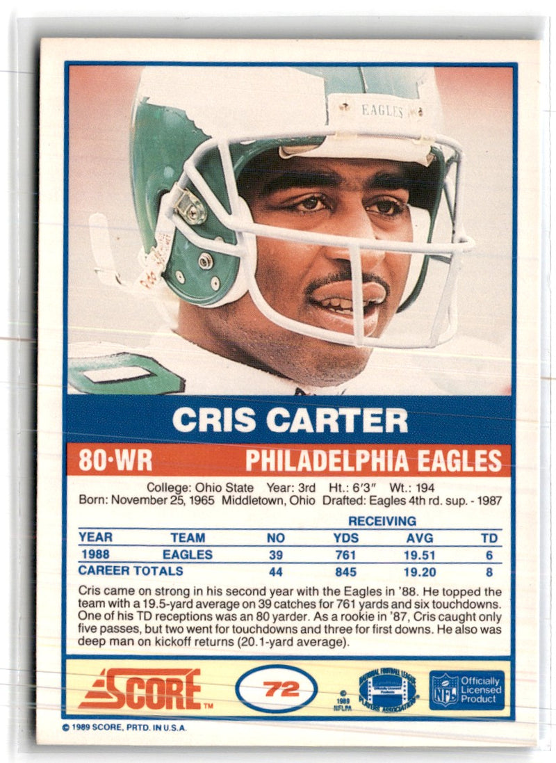 1989 Score Cris Carter