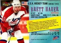 1993 Stadium Club Team USA Members Only Brett Hauer #7