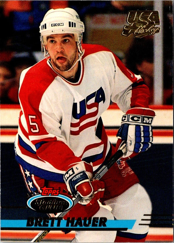 1993 Stadium Club Team USA Members Only Brett Hauer #7