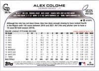 2022 Topps Update Alex Colome #US325